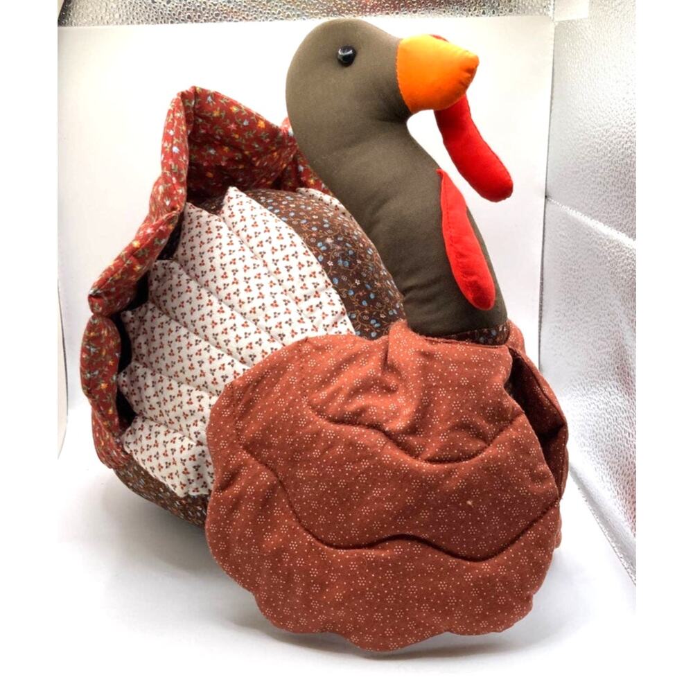 Quilted Turkey Stuffed Pre-Owned -Thanksgiving Decorations - Fall/Autum No Brand